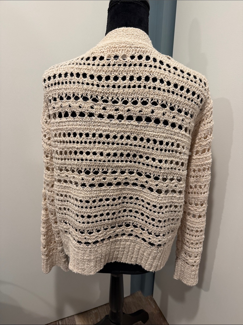 Universal Thread Cream Open-Knit Button Cardigan - Picture 2 of 4